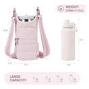 Pink Women's Crossbody Water Bottle Bag-Perfect for Hiking and Cycling
