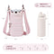Pink Women's Crossbody Water Bottle Bag-Perfect for Hiking and Cycling