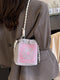 Chic Drawstring Bucket Bag with Intricate Print - Adjustable Rope Strap, Lightweight Fabric(Khaki)