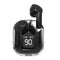 Transparent Capsule TWS Earbuds with LED Digital Display - Bluetooth 5.3, IPX4 Waterproof, Type-C Charging(black)