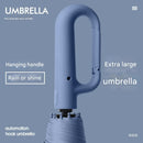 Automatic Open/Close Umbrella with UPF50+ Sun Protection - 10-Rib Windproof Design, Carabiner Handle(Blue)