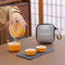 Portable Ceramic Tea Set for Travel - Quick Gaiwan with 3 Cups & Carrying Case(White)