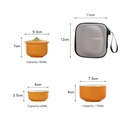 Portable Ceramic Tea Set for Travel - Quick Gaiwan with 3 Cups & Carrying Case(White)