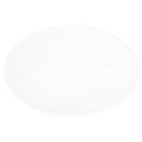 vidaXL Oval Ceramic Basin in White | Elegant High-Gloss Finish | Modern Artistic Design for Bathrooms and Powder Rooms