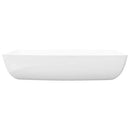 "vidaXL Luxury Rectangular Bathroom Ceramic Basin Sink in Glossy White - Modern Design - Artistic and Easy Cleaning - 71 x 39 cm"