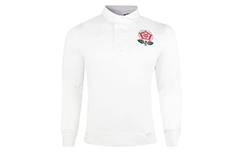 Umbro England RFU Men's 150 Anniversary Classic Long Sleeve Rugby Jersey, White Medium