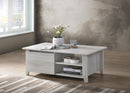 Coffee Table With Open Drawer In White Oak - Coll Online