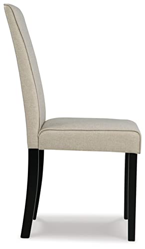 Signature Design by Ashley Upholstered Dining Chair Set of 2, Wood, Beige, 18" W x 24" D x 38" H