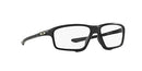 Oakley Men's Ox8076 Crosslink Zero Square Prescription Eyeglass Frames, Satin Black/Demo Lens