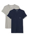 Emporio Armani Men's 111512cc717 Short Sleeve T-Shirt,Pack of 2,Multicoloured - Mehrfarbig (Grigio/Marine 13742),Medium