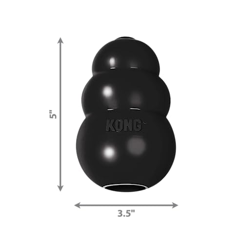 KONG - Extreme Dog Toy - Toughest Natural Rubber, Black - Fun to Chew, Chase and Fetch - for X-Large Dogs