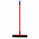 Rubber Broom for Pet Dog Cat Hair Sweeper Squeegee Windows Car Long Handle (Red)