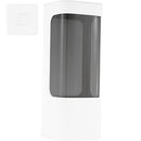 Water Cooler Cup Dispenser 3oz-5oz Wall Mounted Paper Cup Dispenser Plastic Pull Type Cup Holder with Lid Adhesive Water Cup Holder Dust-Proof Cup Organizer for Kitchen Office (White)