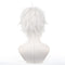 COSPLAZA Seishiro Nagi Blue Lock Anime Wigs Short Fluffy Silver White Hair Men Boy Halloween Cosplay Costume Wigs