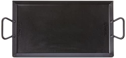 Lodge Carbon Steel Griddle, Pre-Seasoned, 18-inch, Black