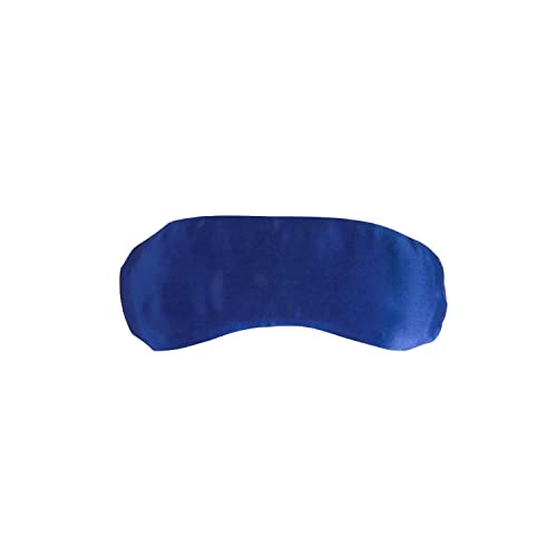 Yoga-Mad Eye Pillow | Satin Eye Pillow | Lavender & Linseed Filled Yoga Pillow | Stress Relief Eye Bag for Aromatherapy, Relaxation and Tired Eyes (Blue)