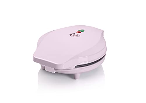 Bestron Mini Cookie Maker Animal Waffle Maker for Mini Waffle Biscuits with Baking Basket & Non-Stick Coating, 700 Watt, Pink