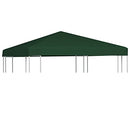 vidaXL Gazebo Top Cover UV and Water Resistant Deck Sun Shade Replacement Canopy Tent Cover Backyard Outdoor Pavilion Shelter 3x3m Green