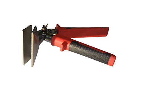 Zeluga ZL180 3.25in. Curverd Jaw Offset Sheet Metal Hand Seamer, Sheet Metal Bender Tools for Flattening Metal, Red/Black