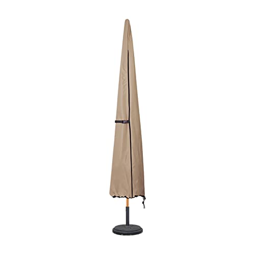 ULTCOVER Patio Umbrella Parasol Cover - 600D Waterproof Outdoor Market Umbrella Cover - Fits Market Umbrella 7-10 Feet