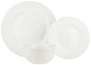 Amazon Basics 18-Piece Kitchen Dinnerware Set, Plates, Dishes, Bowls, Service for 6 - White