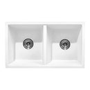 Welba Kitchen Sink Rectangle Double Bowls 770x450x230mm White