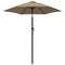 vidaXL Parasol Aluminium Tilt Canopy Garden Backyard Sun Shade Outdoor Market Umbrella Taupe 200x211cm