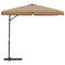 vidaXL Outdoor Parasol with Steel Pole UV-Resistant Garden Patio Terrace Backyard Umbrella Shade Sunshade Sun Shelter Cover 300 cm Taupe