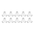 10PCS 3 Way PVC Pipe Fittings 0.8in Plastic 90 Degree Corner Elbow Fitting Tee Corner Connector 20mm Inner Diameter(White)