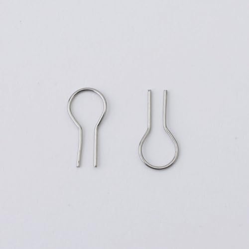 100PCS R-Shaped Hanging Burning Needle for Kiln, Glass Fusing & Ceramic: High Fire Temperature Resistance - Jump Ring Nichrome Hooks for Hobbyists to Make DIY Pendant Ornament Wires (0.55x1.2cm)