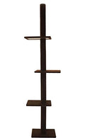Cat Craft 12400301DCCOM Three Tier Floor-to-Ceiling Cat Tree, Dark Chocolate Brown