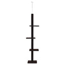 Cat Craft 12400301DCCOM Three Tier Floor-to-Ceiling Cat Tree, Dark Chocolate Brown
