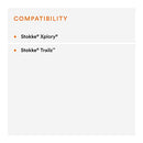 Stokke Stroller Snack Tray, Black - Keeps Cups, Food & Toys Within Child's Reach - Easy to Attach, Remove & Clean - Adjustable Angles - Compatible with Stokke Xplory & Trailz Strollers
