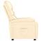 vidaXL Recliner Chair, Armchair with Adjustable Backrest and Footrest, Single Sofa Chair for Living Room Bedroom, Chaise Lounge, Cream Faux Leather