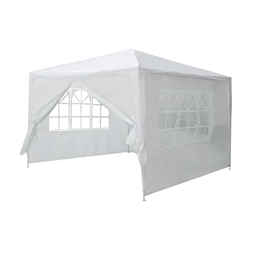 OGL 3x3m Outdoor Canopy Gazebo Party Wedding Tent Garden Waterproof Marquee w/3 Sidewalls and 1 Door