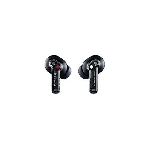 Nothing Ear (2) Wireless Bluetooth Earphones Black - ANC (Active Noise Cancelling) Headphones, Hi-Res Audio Certified, Dual Connection, Powerful 11.6 mm Driver