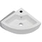 vidaXL White Ceramic Wash Basin with Overflow, Wall-Mounted or Above Counter Installation, Ideal for Bathroom and Washroom, 45x32x12.5 cm