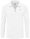 MoFiz Men's Half Zip Running Pullover Long Sleeve Golf Polo Shirt Quick Dry UPF 50+ Sun Protection Hiking Fishing Sports Top, White, Medium