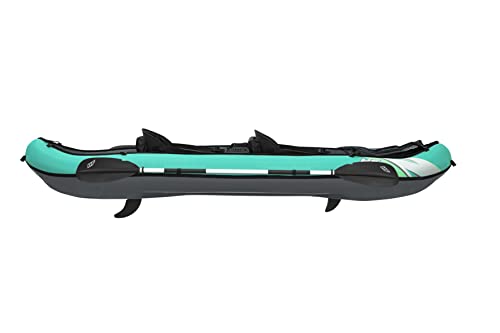 Bestway Hydro Force 2 Person Inflatable Kayak | Ventura Kayak Set with Hand Pump, Paddles and Storage Bag, Turquoise, 86 x 333 x 113 cm