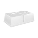 Welba Kitchen Sink Rectangle Double Bowls 770x450x230mm White