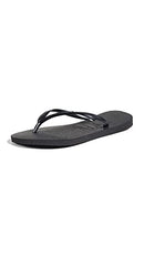 havaianas Women's Slim Flip Flop Sandals, Black, 7-8