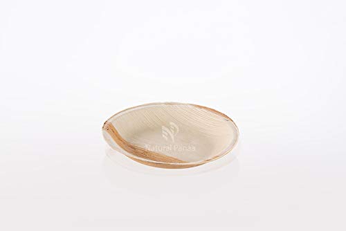 125 Disposable Leaf/Bamboo Plates and Cutlery Pack for a 25 People Eco Dinner Party | Compostable | Eco Friendly | Bio Degradable | Sturdy Than Paper Plastic Plate