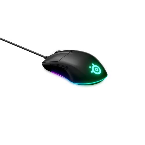 SteelSeries Rival 3 Wired 6-Button 77g Gaming Mouse - Prism 3-Zone RGB Illumination - 8,500 CPI TrueMove Core Optical Sensor