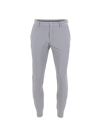 Primo Golf Jogger, Lightweight Four-Way Stretch Golf Pant, 4 Pockets, Inner Gel Waistband, Elastic Zipper Ankles, Light Gray, 30W x 26L Short