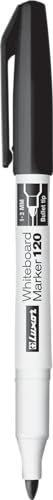 Luxor Whiteboard Markers, Box of 12, Black. Easy Wipe, Non-Toxic, Alcohol-Based Ink. White board pens perfect for Whiteboards, Office Supplies, Schools, Kids. Dry erase