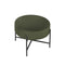 LEVEDE Round Foot Stool, Velvet Ottoman with Solid Metal Legs, Vanity Chair Stool Anti-Slip, Foot Rest, Home Office Furniture for Living Room, Bedroom, Makeup Room, Balcon (Green)