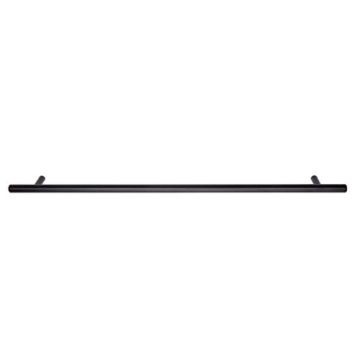 Amazon Basics Euro Bar Cabinet Handle (9.52mm Diameter), 38.1cm Length (32.1cm Hole Center), Flat Black, 10-Pack