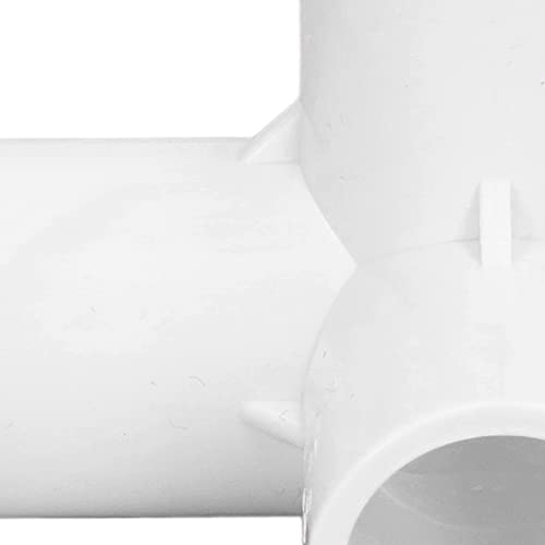 10PCS 3 Way PVC Pipe Fittings 0.8in Plastic 90 Degree Corner Elbow Fitting Tee Corner Connector 20mm Inner Diameter(White)