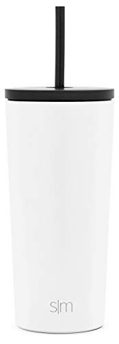 Simple Modern 20oz Classic Tumbler with Straw Lid & Flip Lid - Travel Mug Gift Vacuum Insulated Coffee Beer Pint Cup - 18/8 Stainless Steel Water Bottle -Winter