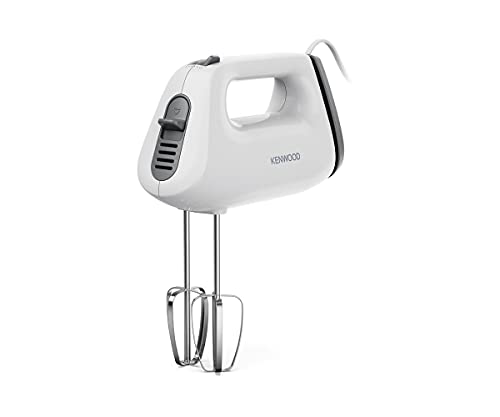 Kenwood QuickMix Lite, Lightweight Hand Mixer Twin Beaters with Slow Speed Start, SureEject Tool, Cord Wrap, HMP10.00WH, 300W Motor, Dishwasher Safe, White